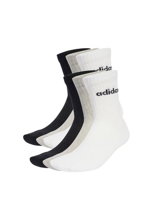 adidas Performance LINEAR CREW CUSHIONED 6 PAIR PACK - Sportzoknik - medium grey heather/white/black