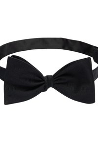 Svart silkebowsnytt med strukturerad finish, med en centrerad knut och justerbar satinsnodd. Klassisk accessoar för formell klädsel.