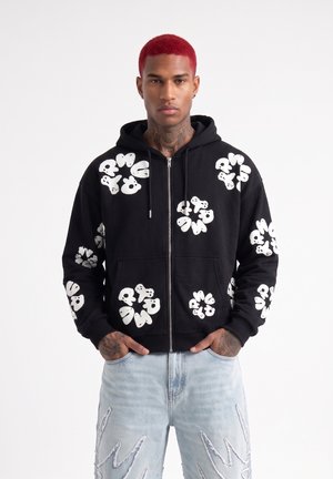 YOURTURN by Zalando, UNISEX PUFF PRINT - Суитшърт с цип - black