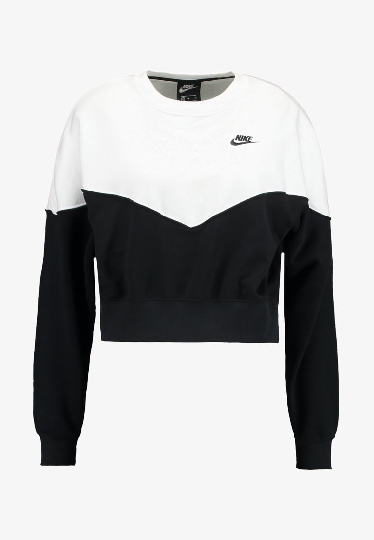 Nike Sportswear W NSW HRTG CREW FLC Sweatshirt black Nike Sportswear Sweatshirt whiteblack Zalando.at