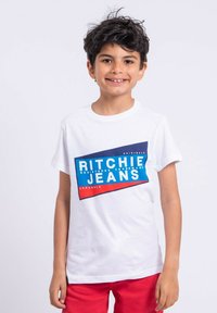 Ritchie Jeans MANCHES COURTES COL ROND NOBLAKE J - T-shirt imprimé - blanc