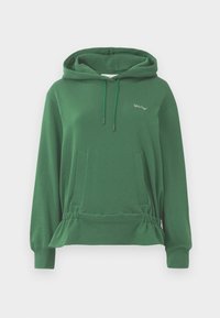 TERRY CINCHED WAIST - Hættetrøje - green