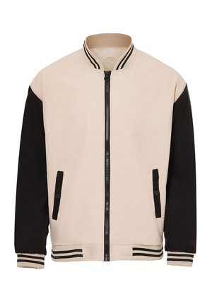 Schmuddelwedda CO-BRANDED WITH BOUNDRY - Giubbotto Bomber - wollweiss schwarz