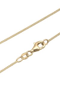 Collar de cadena chapado en oro con un diseño texturizado y cierre de langosta. Marcado con "925" para plata de ley.