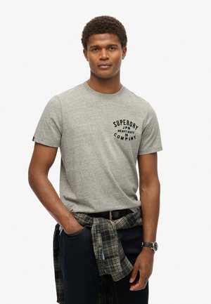 Superdry & Co MACHINED GOODS WORKWEAR - T-shirt print - athletic grey marl