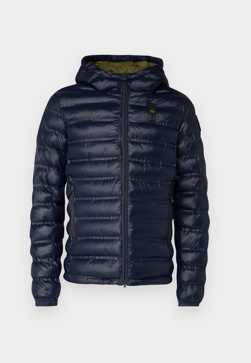 Blauer Winterjas donkerblauw