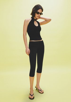 Bershka, QIPAO STYLE TOP - Felső - black