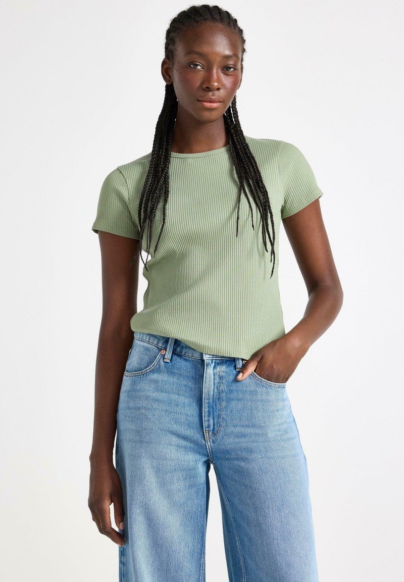 Lindex SHORT-SLEEVED - T-shirts basic - dusty green