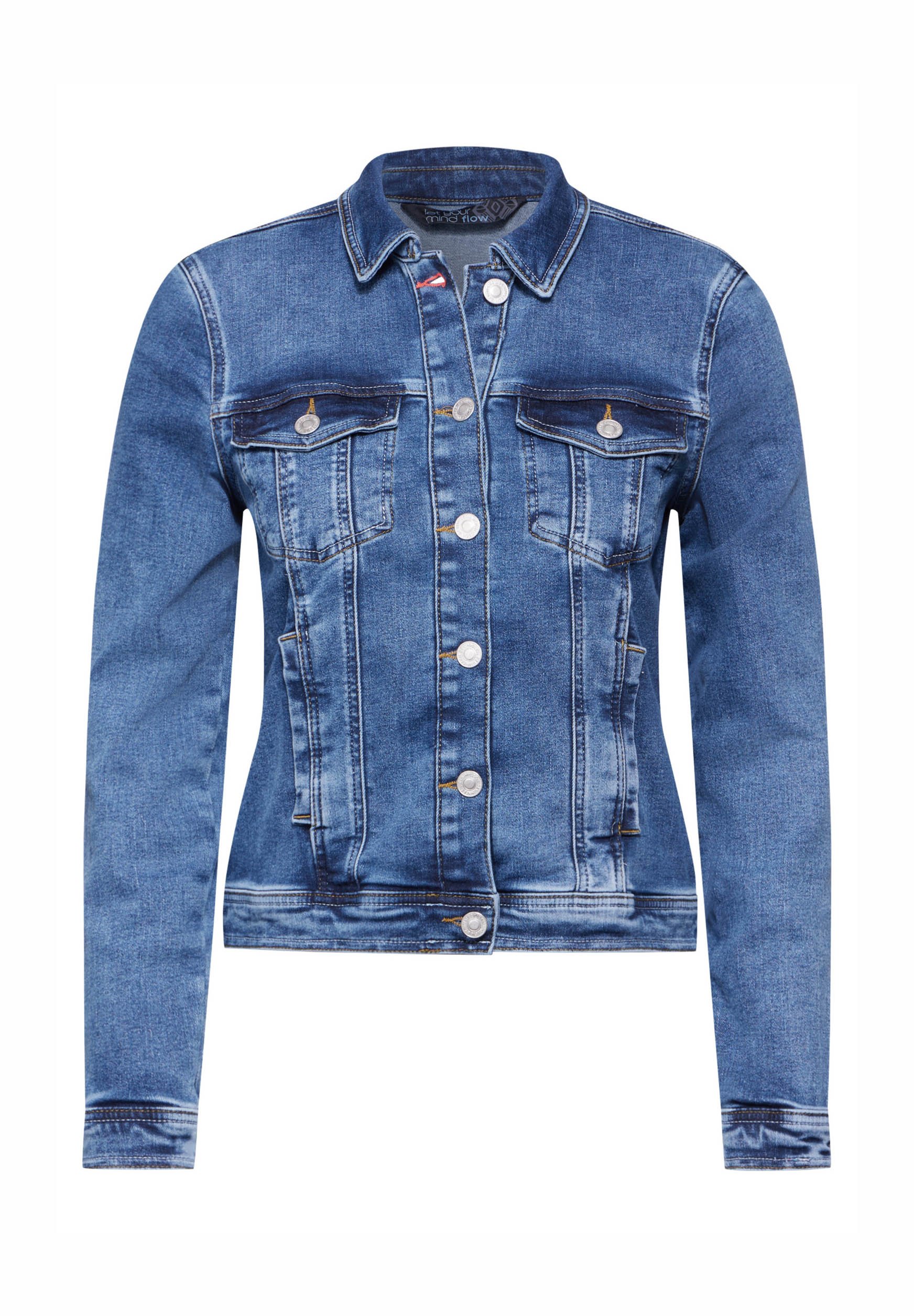 Cecil Bouclé Jacke, casual denim blue