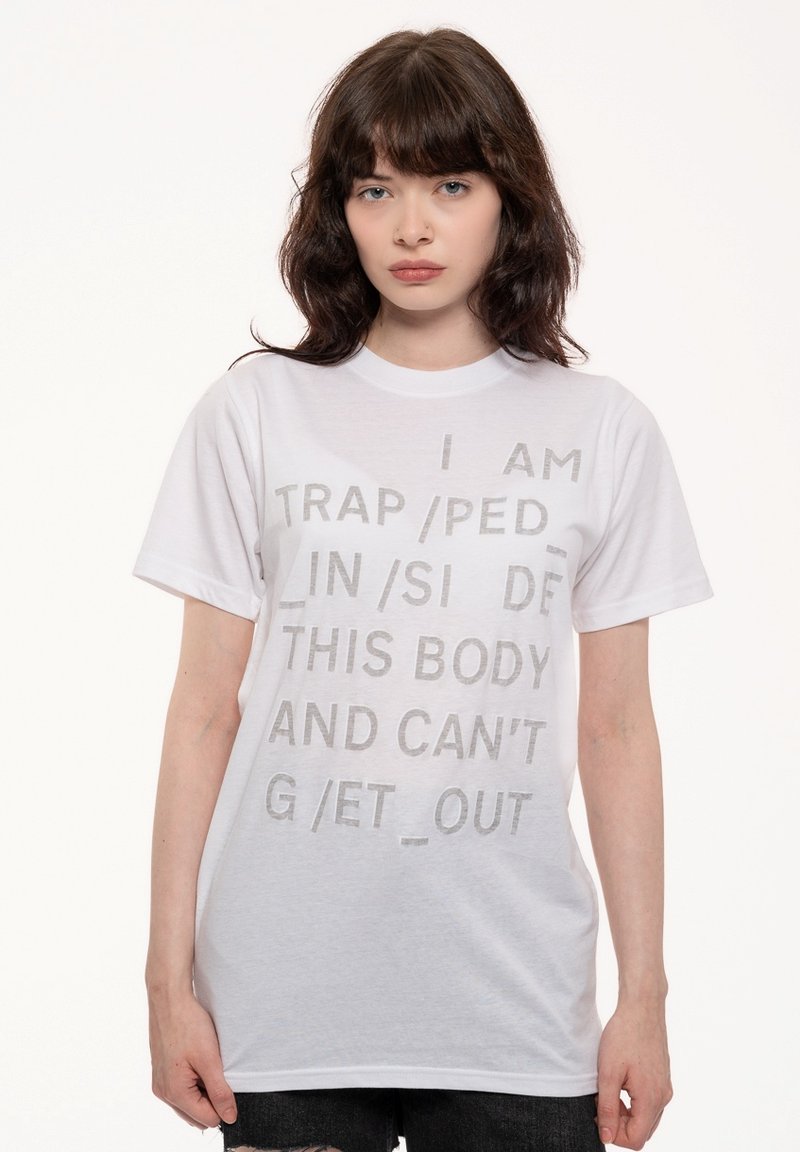Paradiso Clothing RADIOHEAD TRAPPED - Print T-shirt - white