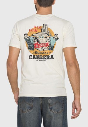 Carrera Jeans, CARRERA JEANS T-SHIRT ANNIVERSARY PRINT - T-shirt con stampa - almond milk