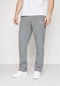 Champion ICONS STRAIGHT HEM CONTRAST LOGO - Treniņtērpa apakšdaļas - grey