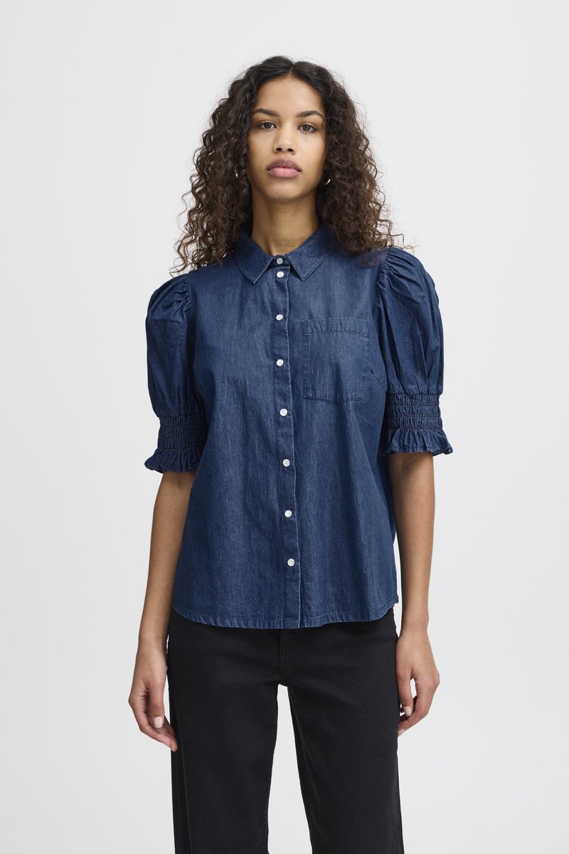 ICHI BORGIE - Skjorta - washed dark blue