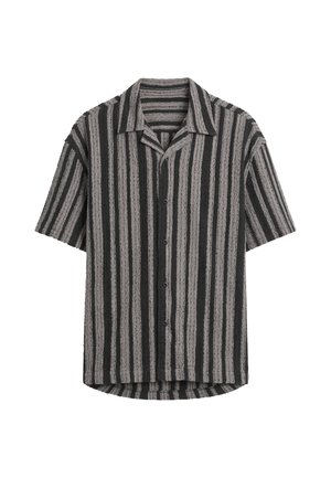 Urban Classics, TWO COLOR STRIPED STRUCTURED RESORTSHIRT - Overhemd - black/white
