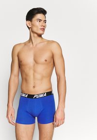 Puma SPACEDYE STRIPE BOXER 2 PACK - Trunks - blue/orange
