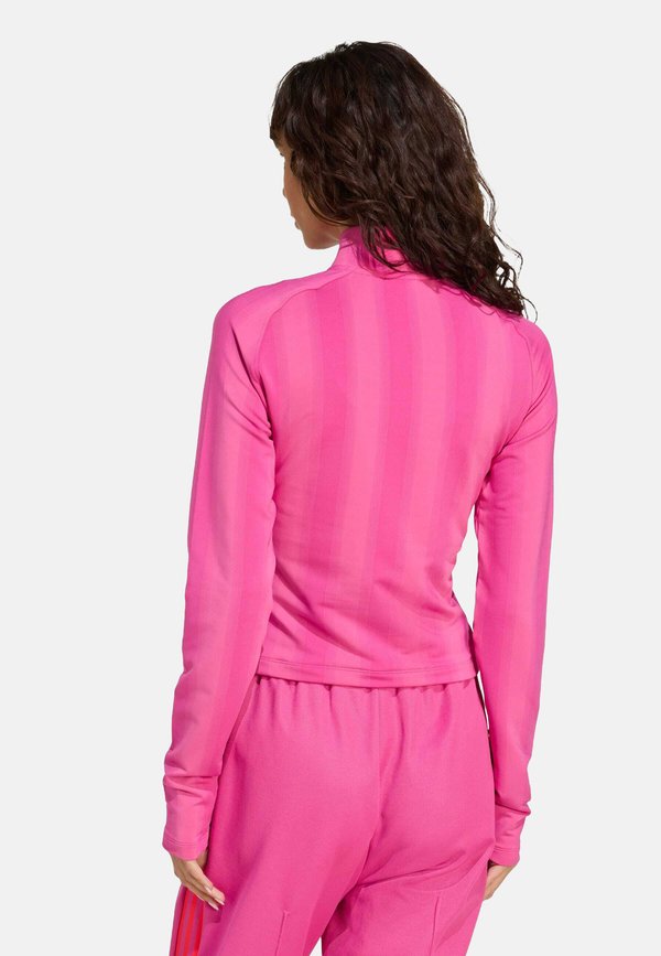 HALF-ZIP GRAPHIC FOOTBALL  - Long sleeved top - semi lucid fuchsia2