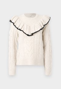 ONLISOLDE FRILL O NECK - Maglione - birch/black