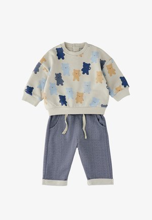 Minibanda, TWO-PIECE TRACKSUIT SET - Tuta - beige-azzurro