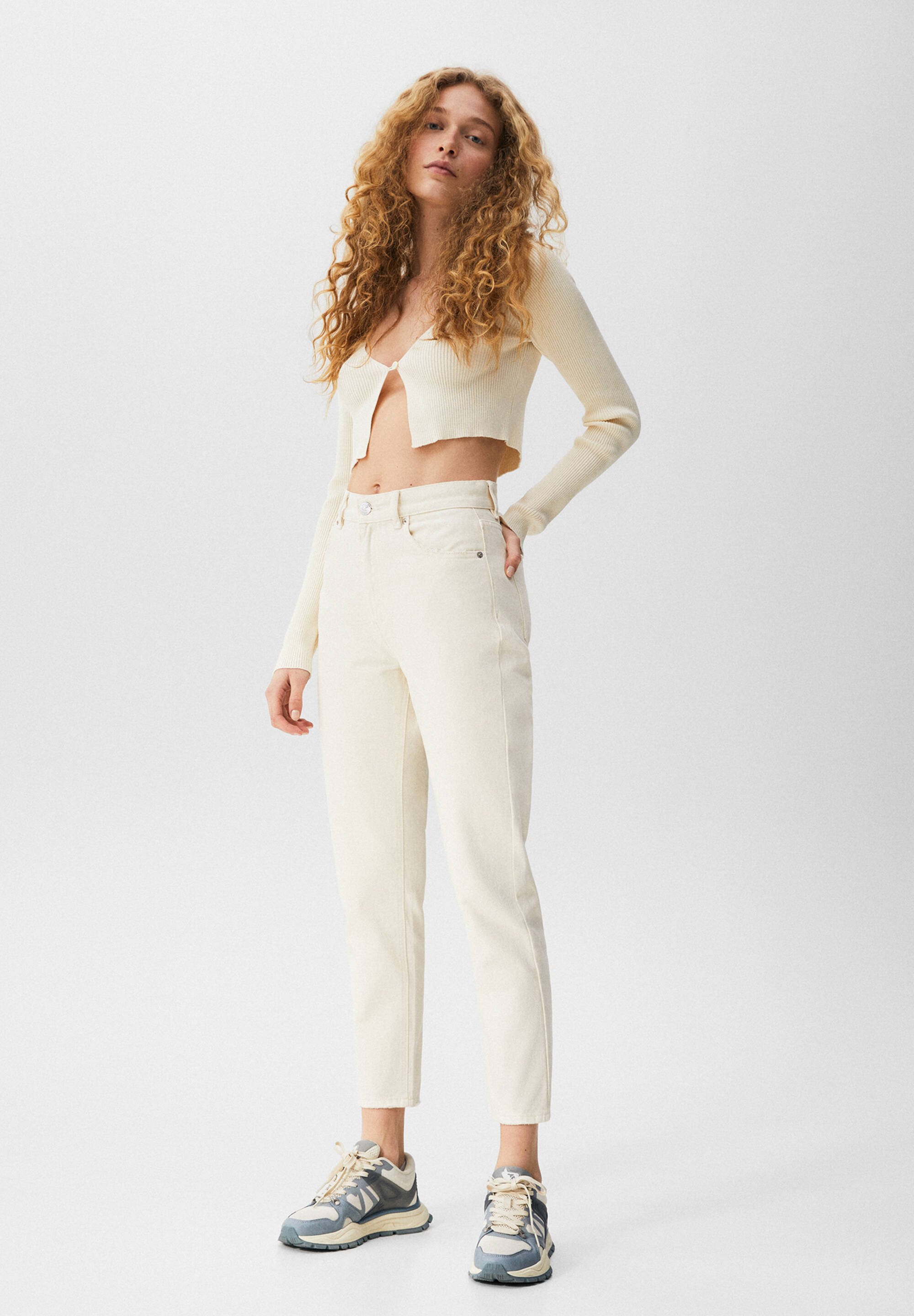 PULL\u0026BEAR MOM FIT - Jeans a sigaretta - mottled beige/beige screziato -  Zalando.it