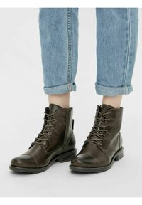 Bianco Bottines à lacets - khaki