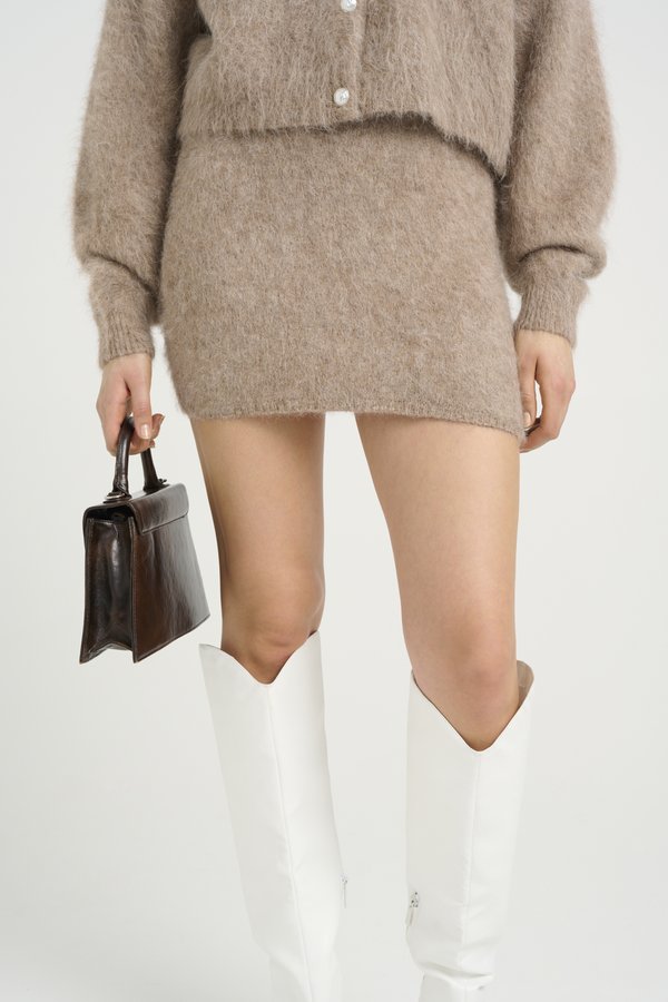 SANA SKIRT - Mini skirt - warm sand melange3