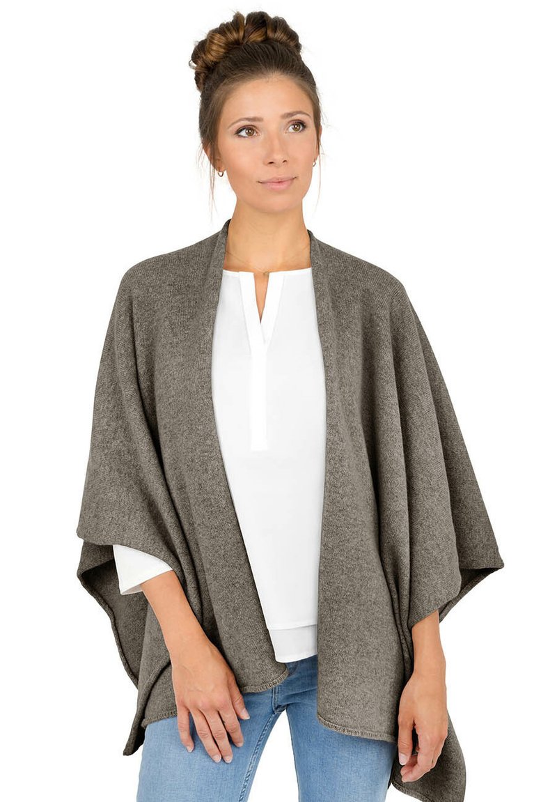 Damen Strickjacken | Giesswein MERINO LAMBSWOOL CAPE Strickjacke vole/beige-meliert - BZ46664 Damen Strickjacken | Giesswein MERINO LAMBSWOOL CAPE Strickjacke vole/beige-meliert - BZ46664