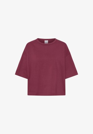 ICHI, IHPALMER EX LOOSE SHORT SLEEVE - Základné tričko - rhododendron