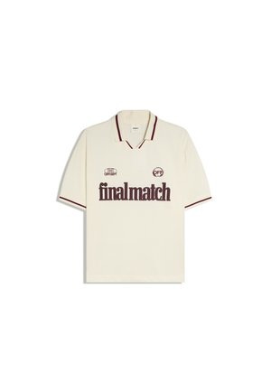 Bershka, PRINTED MESH - POLO SHIRT - Poloshirts - beige
