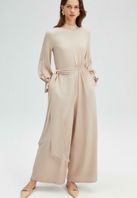 Touché Privé BELTED OVERALLS - Tuta jumpsuit - beige