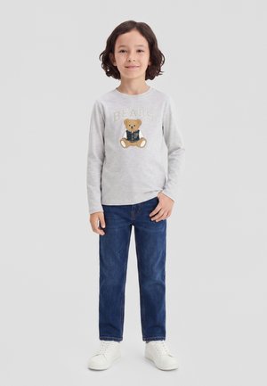 Friboo, 3 PACK - T-shirt à manches longues - off-white/mottled grey/mauve