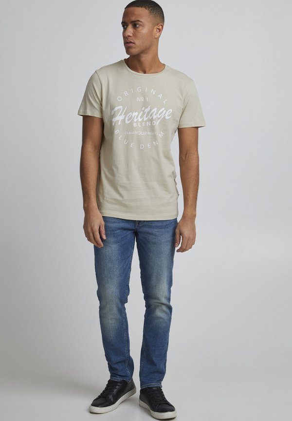 BHABRAHAM - Print T-shirt - oyster gray2