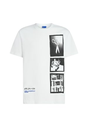 Karl Lagerfeld Jeans POLAROID PRINT - Μπλουζάκι με στάμπα - white