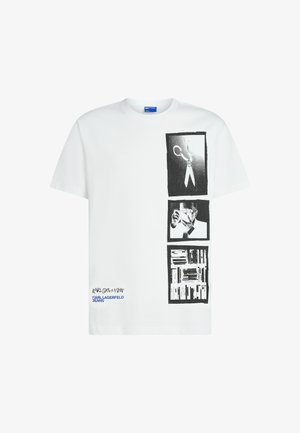 Karl Lagerfeld Jeans, POLAROID PRINT - Μπλουζάκι με στάμπα - white