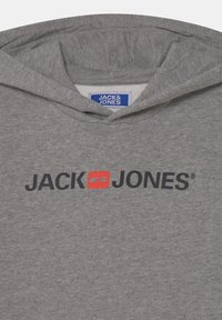 Jack & Jones Junior JJECORP OLD LOGO - Felpa con cappuccio - light grey melange