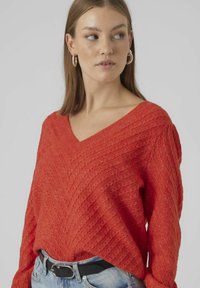 Vero Moda VMSTINNA  - Pulover - tomato