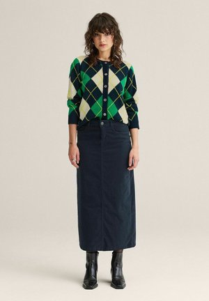 KHAITE ARGYLE - Striktrøje - marinblå