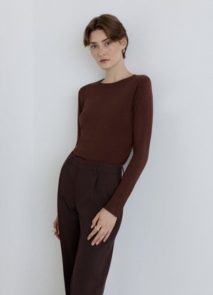 Calliope, MAGLIA TINTA UNITA - Strickpullover - marrone chiaro