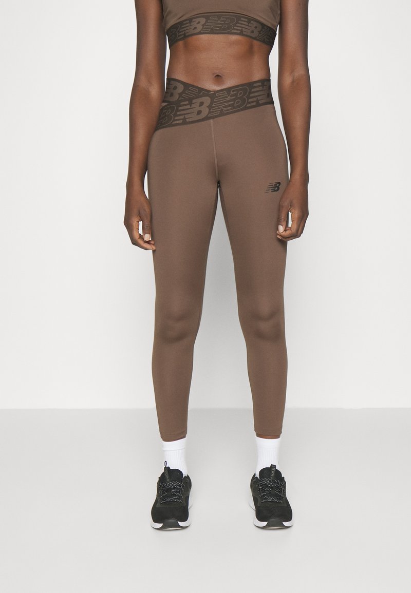 New Balance RELENTLESS - Leggings - dark mushroom/brown - Zalando.ie