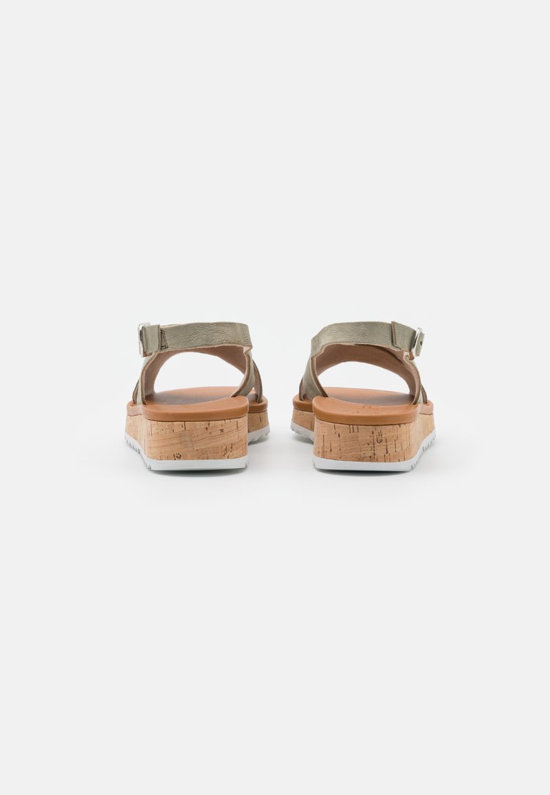 Damen Riemchensandalen | Paul Green Plateausandalette natural/khaki - MD79735 Damen Riemchensandalen | Paul Green Plateausandalette natural/khaki - MD79735