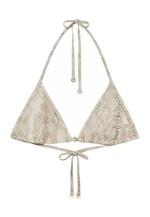 Reiss, REGULAR FIT - THIA SNAKE-PRINT TRIANGLE BIKINI TOP - Bikini-Top - taupe brown print
