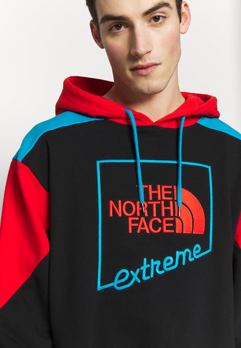 The North Face Extreme Hoodie Hoodie Black Fiery Red Meridian Blue Black Zalando Co Uk The North Face Extreme Hoodie Hoodie Black Fiery Red Meridian Blue Black Zalando Co Uk