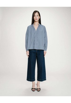 À CARREAUX EN VARRY - Blouse - marine