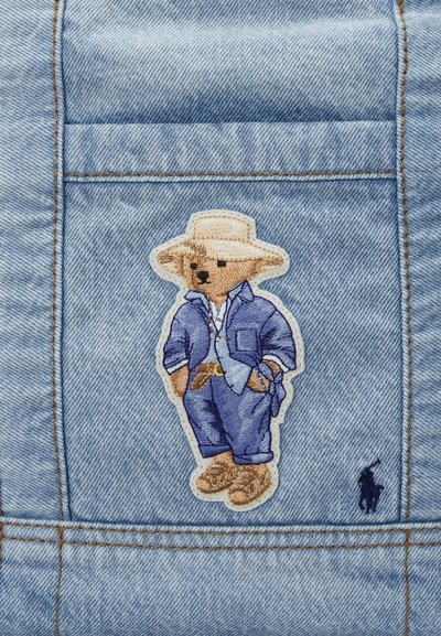 Polo Ralph Lauren POLO BEAR DENIM SMALL TOTE - Torbica - washed denim