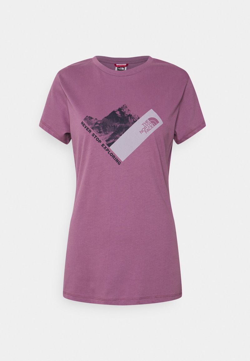 The North Face NEW CLIMB TEE Print Tshirt pikes purple/purple