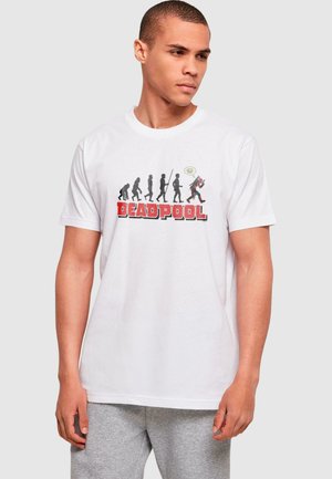 ABSOLUTE CULT DEADPOOL - EVOLUTION  - Print T-shirt - white