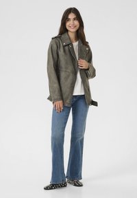 Culture DREW - Jakna iz umetnega usnja - black wash