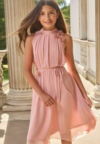 Lipsy REGULAR FIT CORSAGE HANKY HEM - Juhlamekko - pink