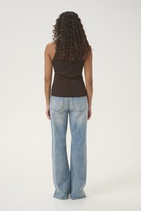 Gestuz DREW LOGO TANK - Top - dark brown