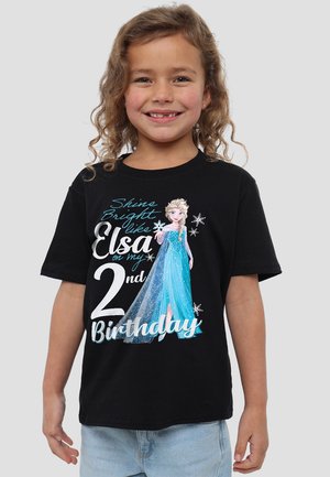 Disney FROZEN BRIGHT LIKE ELSA 2ND BIRTHDAY - Print T-shirt - black