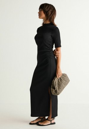 TEXTURED RUCHED REGULAR FIT TALL  - Maxikleid - black